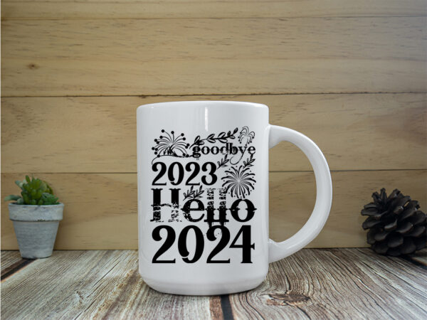 Goodbye 2023 hello 2024 svg cut file , goodbye 2023 hello 2024 t-shirt design ,goodbye 2023 hello 2024 vector design , new year design .