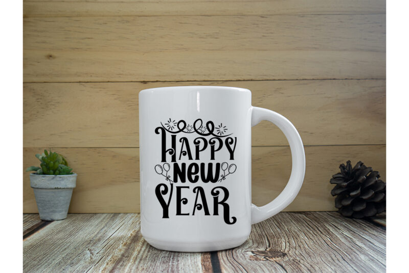 Happy New Year SVG Cut File ,Happy New Year T-shirt Design ,Happy New Year T-shirt Design , New Year Design .