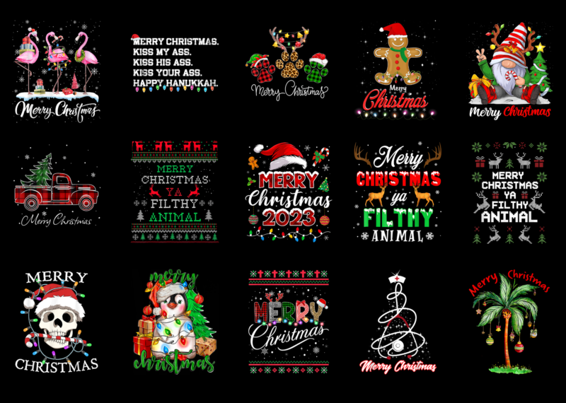 15 Christmas Shirt Designs Bundle For Commercial Use Part 31, Christmas T-shirt, Christmas png file, Christmas digital file, Christmas gift,