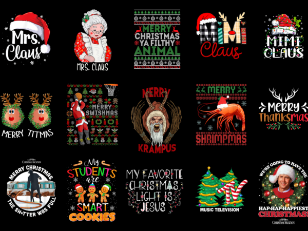 15 christmas shirt designs bundle for commercial use part 34, christmas t-shirt, christmas png file, christmas digital file, christmas gift,