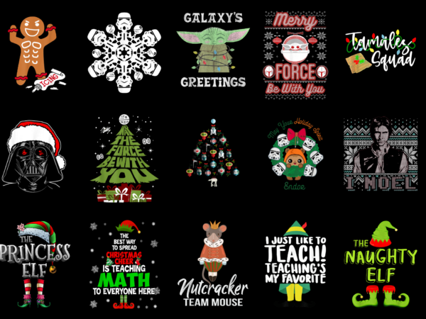 15 christmas shirt designs bundle for commercial use part 44, christmas t-shirt, christmas png file, christmas digital file, christmas gift,