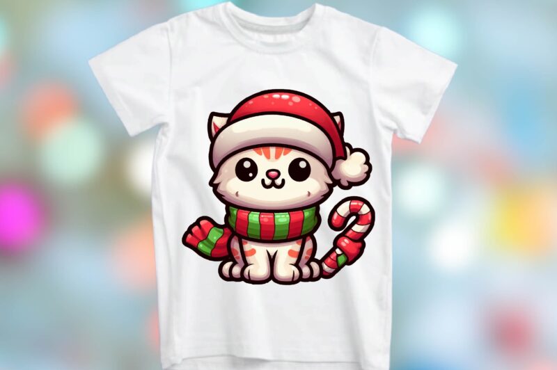 Christmas Cat PNG Sublimation Bundle