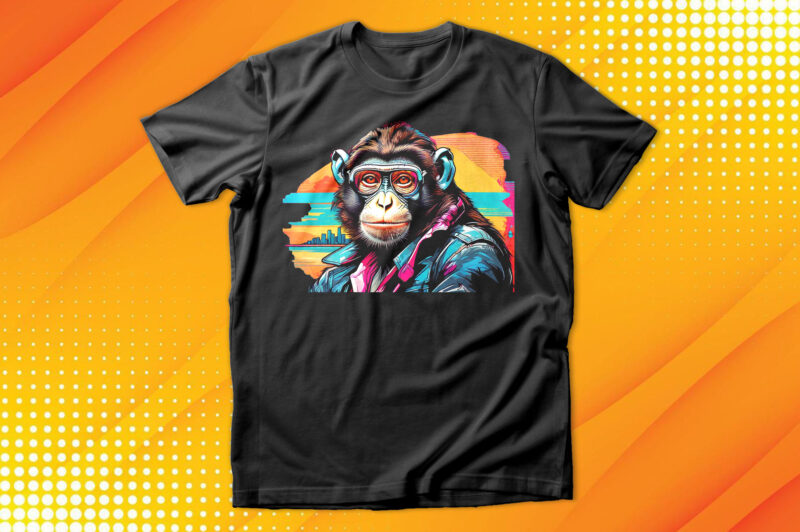 Cool Ape wearing Sunglasses T-Shirt