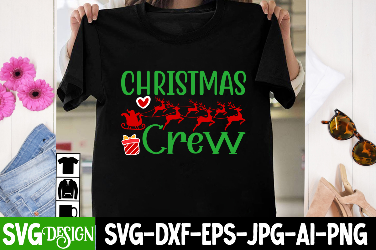Christmas Crew T-Shirt Design, Christmas Crew Vector T-Shirt Design,  Christmas T-Shirt Design, Christmas Crew SVG Bundle - Buy t-shirt designs