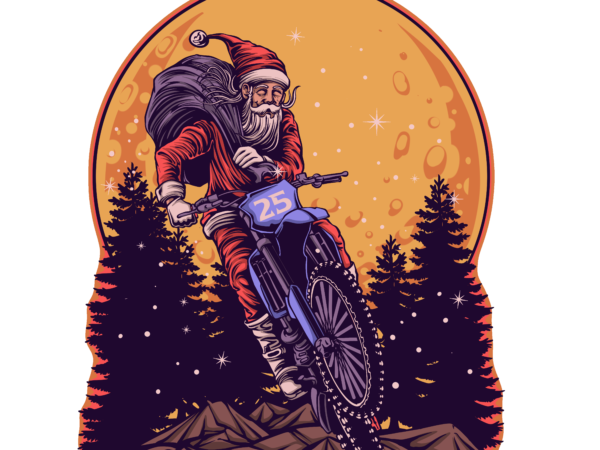 Santa trail t shirt template vector