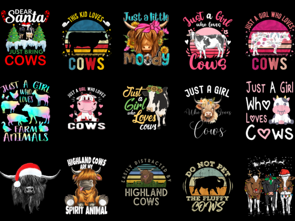 15 cows shirt designs bundle for commercial use part 6, cows t-shirt, cows png file, cows digital file, cows gift, cows download, cows desig