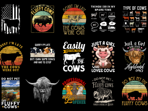 15 cows shirt designs bundle for commercial use part 7, cows t-shirt, cows png file, cows digital file, cows gift, cows download, cows desig