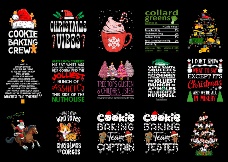 15 Christmas Shirt Designs Bundle For Commercial Use Part 13, Christmas T-shirt, Christmas png file, Christmas digital file, Christmas gift