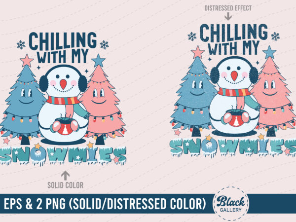 Winter snowman sublimation png & eps t shirt design for sale