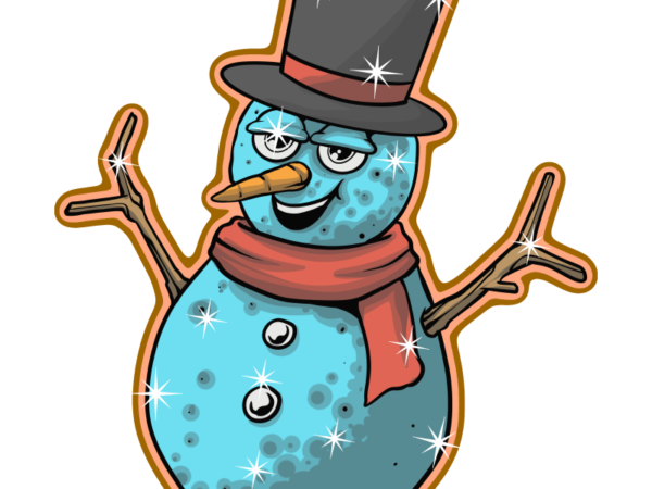 Snowman t shirt template vector