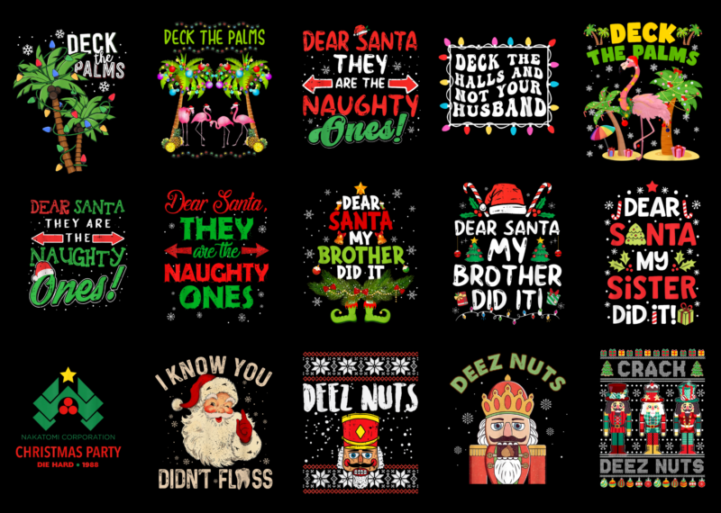 15 Christmas Shirt Designs Bundle For Commercial Use Part 15, Christmas T-shirt, Christmas png file, Christmas digital file, Christmas gift