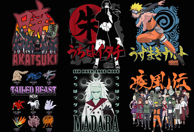 99 Best Selling Naruto T-shirt design Anime bundle part 2 For Sale