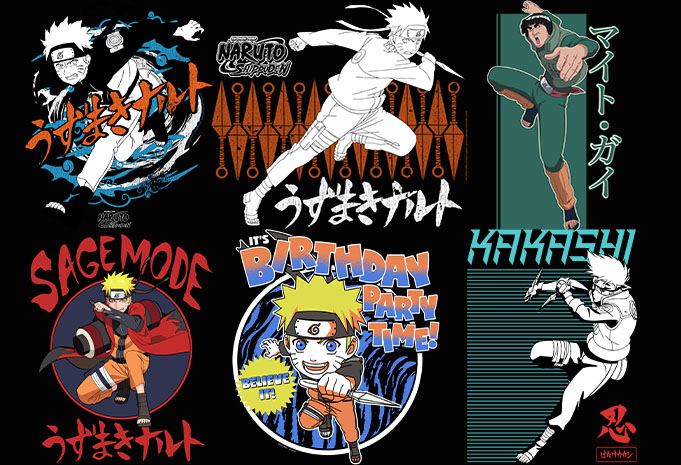 99 Best Selling Naruto T-shirt design Anime bundle part 2 For Sale