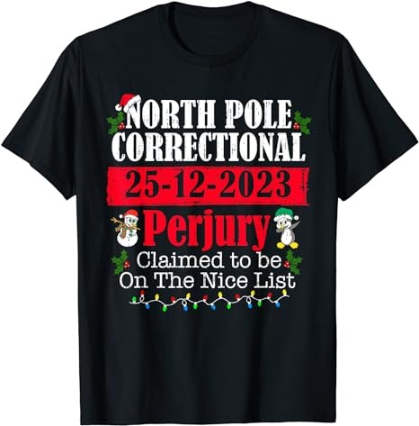 15 North Pole Correctional Shirt Designs Bundle For Commercial Use Part 1, North Pole Correctional T-shirt, North Pole Correctional png file