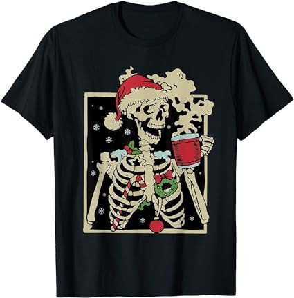 15 Skeleton Christmas Shirt Designs Bundle For Commercial Use Part 1, Skeleton Christmas T-shirt, Skeleton Christmas png file, Skeleton Chri