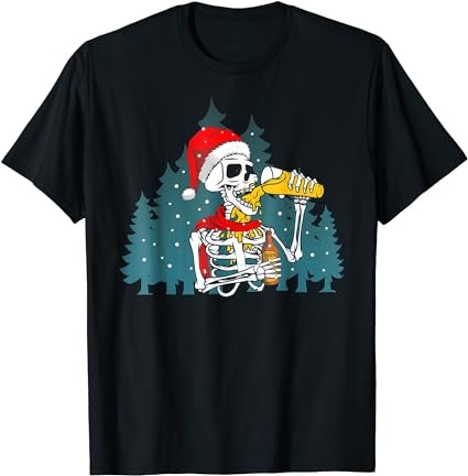 15 Skeleton Christmas Shirt Designs Bundle For Commercial Use Part 4, Skeleton Christmas T-shirt, Skeleton Christmas png file, Skeleton Chri