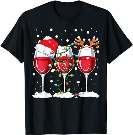 15 Reindeer Santa Hat Christmas Shirt Designs Bundle For Commercial Use Part 2, Reindeer Santa Hat Christmas T-shirt, Reindeer Santa Hat Chr