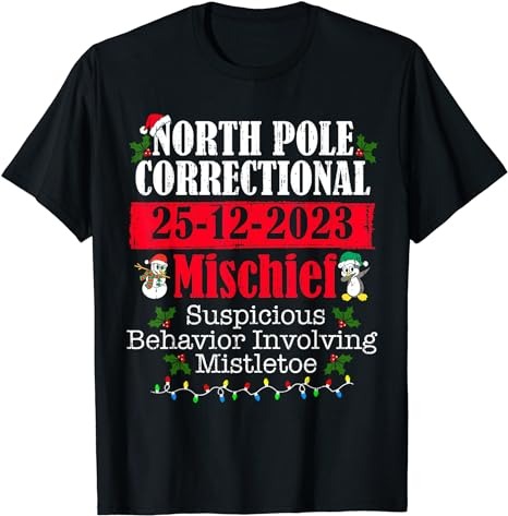 15 North Pole Correctional Shirt Designs Bundle For Commercial Use Part 1, North Pole Correctional T-shirt, North Pole Correctional png file