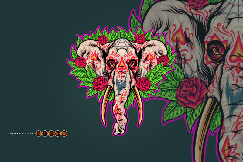 Death botanical beauty floral elephant