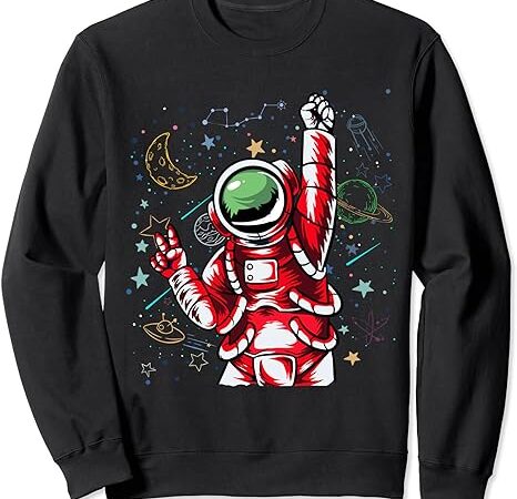 Astronaut santa christmas space funny santa claus sweatshirt