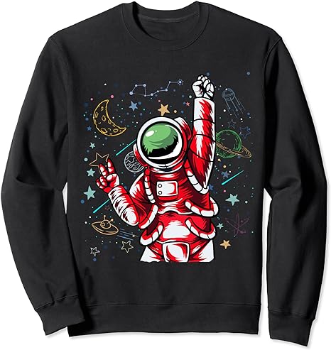 Astronaut Santa Christmas Space Funny Santa Claus Sweatshirt