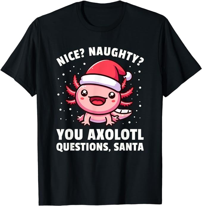 Axolotl Men Women Kids Axolotl Questions Christmas Boys T-Shirt