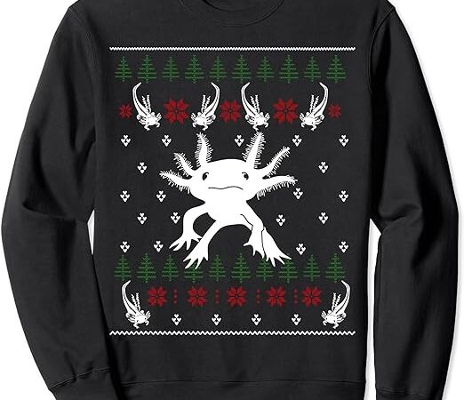 Axolotl ugly christmas ornament sweatshirt