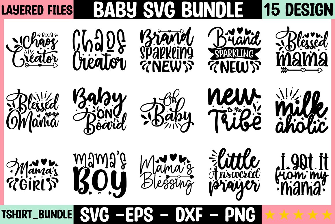 Baby Svg Bundle - Buy t-shirt designs