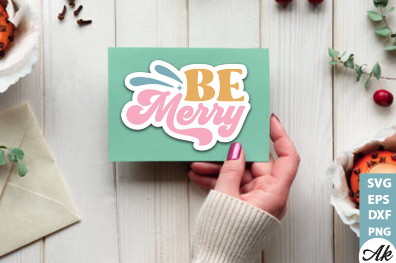 Be merry Stickers Design