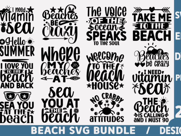 Beach svg bundle t shirt template