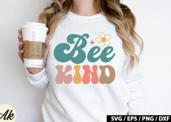 Bee kind Retro SVG t shirt template