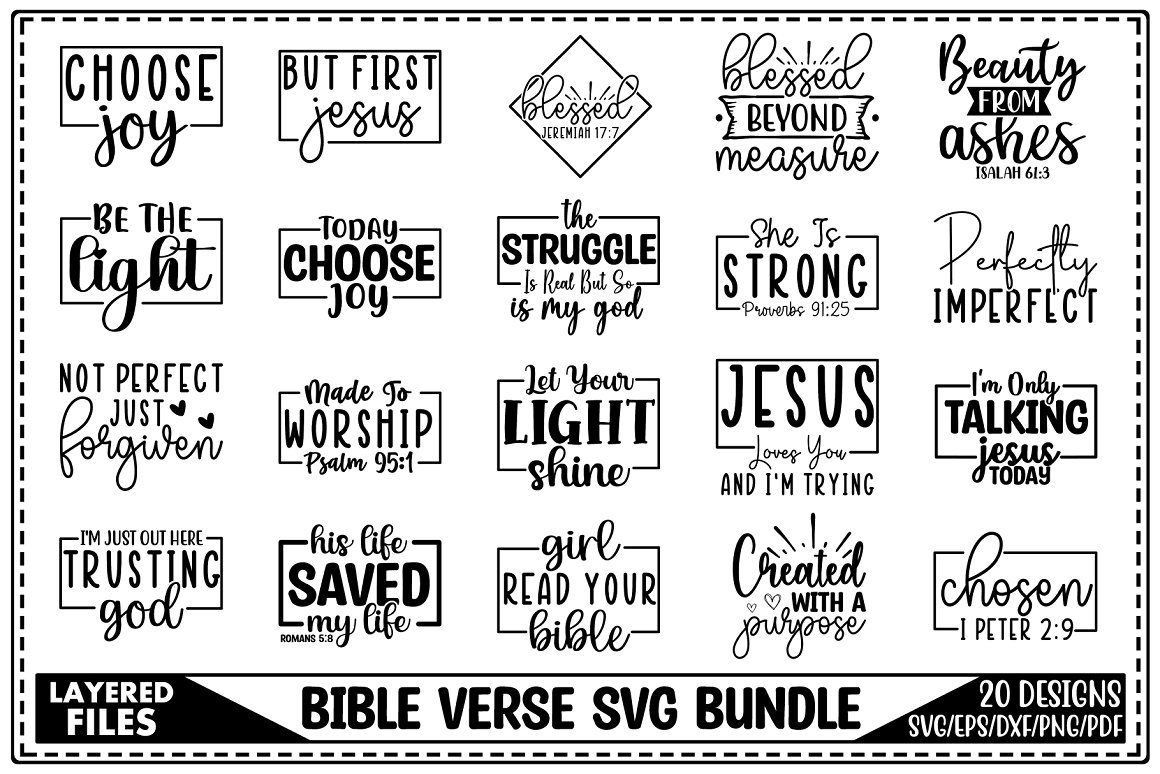 Bible Verse SVG Bundle - Buy t-shirt designs