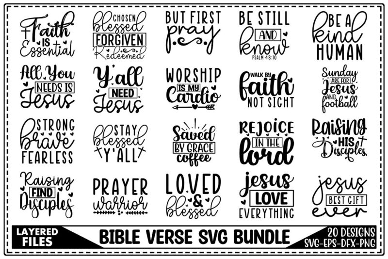 Bible Verse SVG Bundle - Buy t-shirt designs