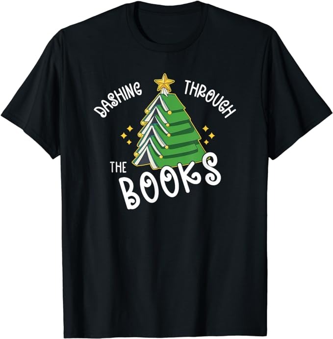 Book Lover Christmas Tree Holiday Reading Love To Read T-Shirt