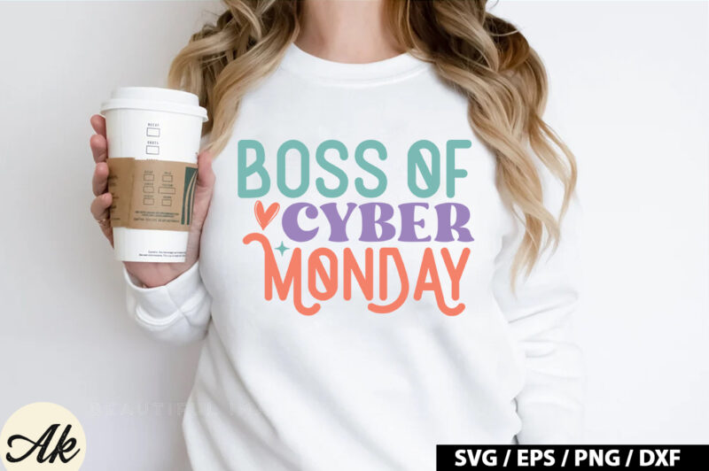 Boss of cyber monday Retro SVG