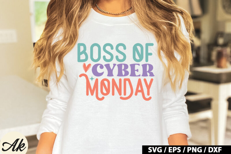 Boss of cyber monday Retro SVG