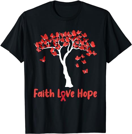 Butterfly Tree Faith Love Hope T-Shirt