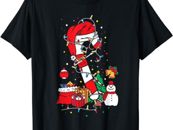 Candy cane crew christmas matching costume xmas group t-shirt