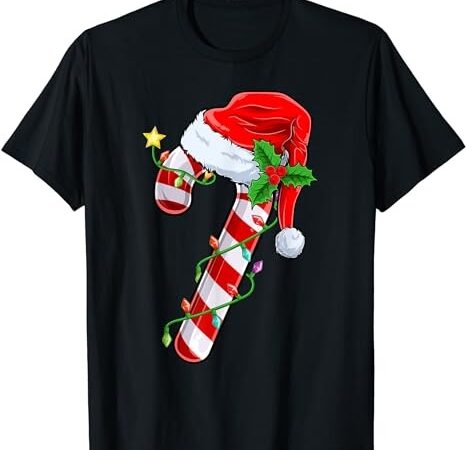 Candy cane crew santa christmas 2023 for kids boys girls t-shirt