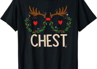 Chest Nuts Christmas Matching Couple Chestnuts Funny T-Shirt