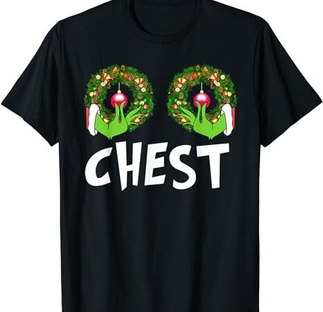 Chest nuts christmas shirt funny matching couple chest nuts t-shirt