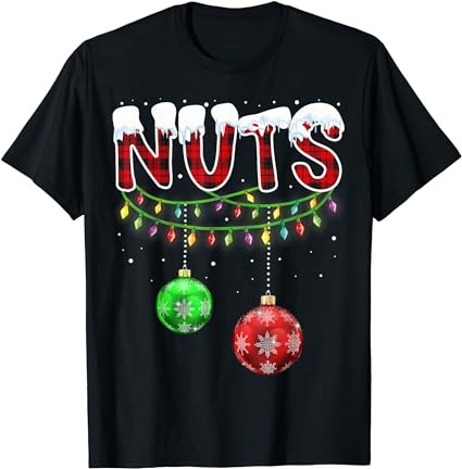 Chest nuts matching chestnuts funny christmas couples nuts t-shirt