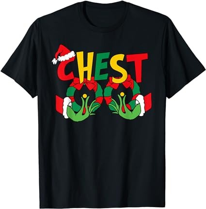 Chest nuts matching chestnuts funny christmas couples nuts t-shirt