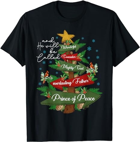 Christian Christmas He Will Be Called Wonderful Counselor T-Shirt