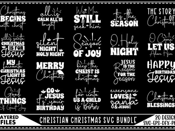 Christian christmas svg bundle t shirt vector file