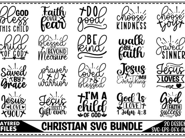 Christian svg bundle t shirt vector file