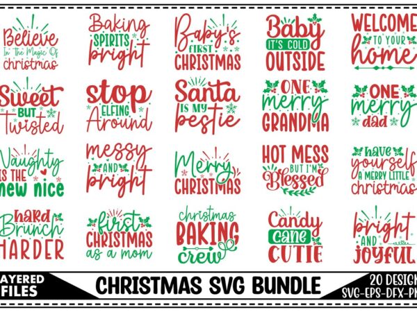 Christmas svg bundle t shirt vector file