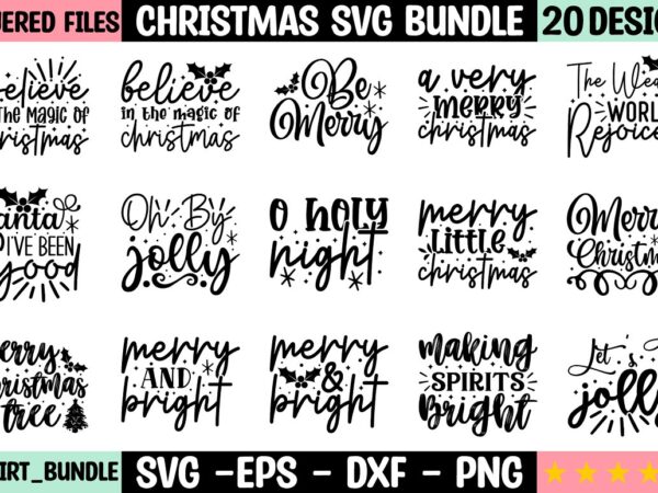 Christmas svg bundle t shirt vector file