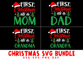First Christmas as a Mom Dad Matching Family Shirt Bundle, My First Christmas Shirt, First Christmas Mom Tee, First Christmas Dad Shirt