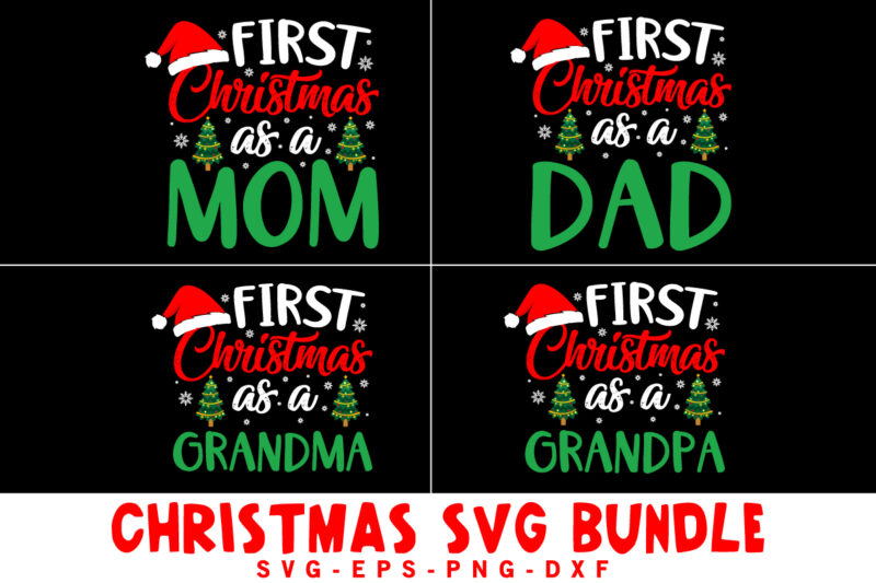 First Christmas as a Mom Dad Matching Family Shirt Bundle, My First Christmas Shirt, First Christmas Mom Tee, First Christmas Dad Shirt